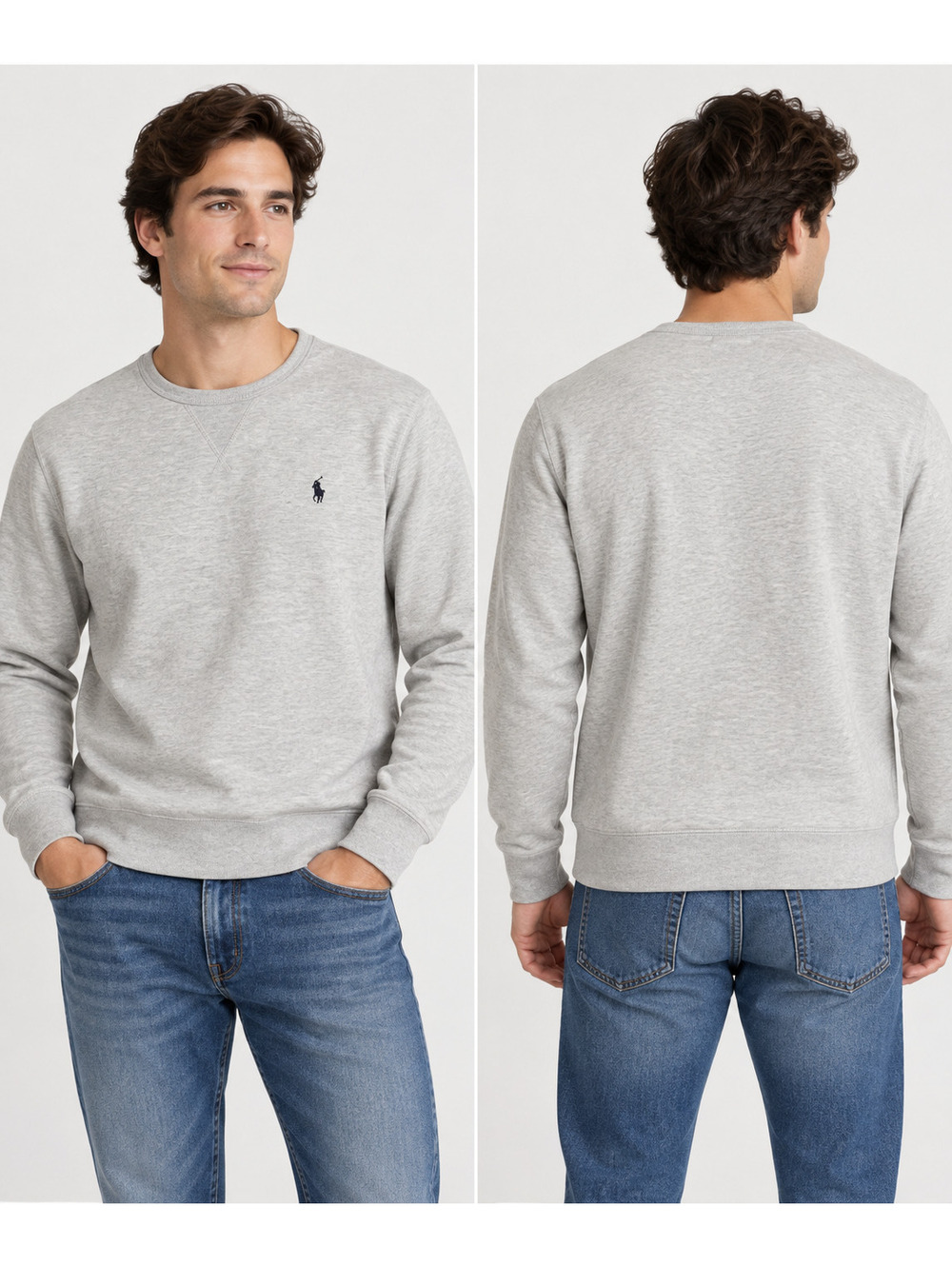 Polo Ralph Lauren Men's Gray Crewneck Sweatshirt Pony Logo Size S NWT